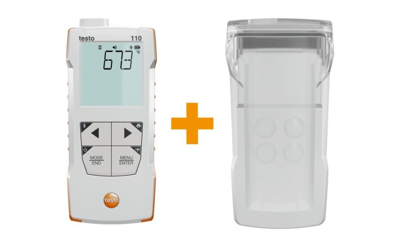 Testo 110 Food - Univerzálny prístroj na meranie teploty Jednokanálový teplomer NTC/Pt100 s Bluetooth